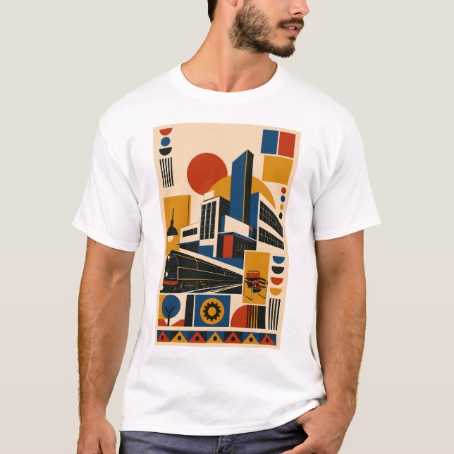Camiseta Machine Age – Geometric Art T-Shirt (Frente)