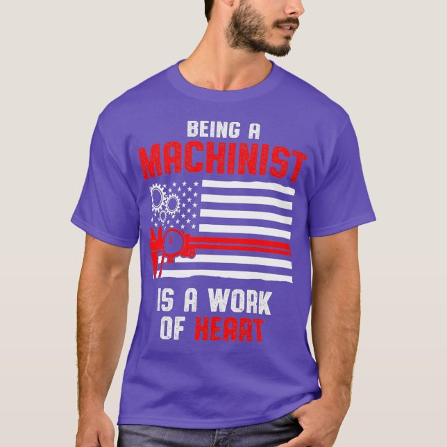 Camiseta Machinist Heart Machine Operator Machining (Frente)