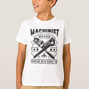 Camiseta Machinista CNC Machinist Trabalho de Máquina Engra