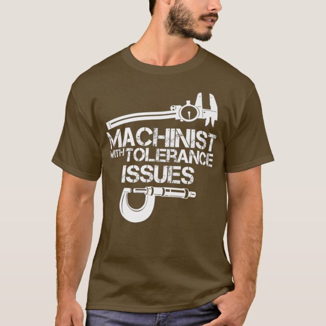 Camiseta Machinista com problemas de tolerânciaCamisa machi (Frente)