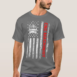 Camiseta machinista de operador cnc americano