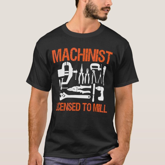 Camiseta Machinista Licenciado Para Mill (Frente)