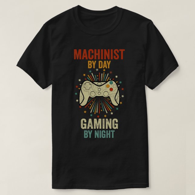 Camiseta Machinista Por Jogo De Dia À Noite (Frente do Design)