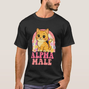 Camiseta Macho Alfa - Amante de Gatos Dono de Gatinhos Pai