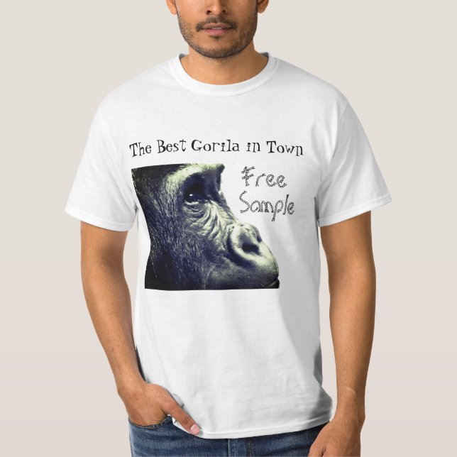 Camiseta Macho Gorilla Humorístico Engraçado Macho (Frente)