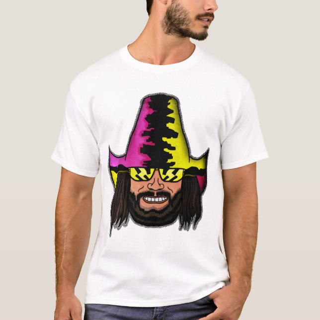 Camiseta Macho Man Randy Savage T-ShirtSmiling Madness (Frente)