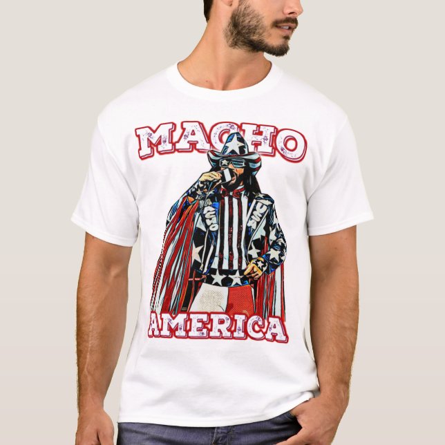 Camiseta Macho Man T-ShirtMacho America (Frente)