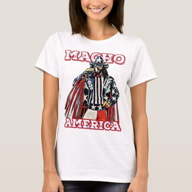 Camiseta Macho Man T-ShirtMacho America (Frente)