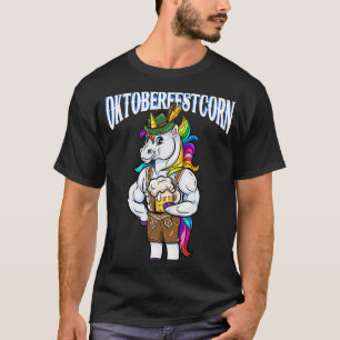 Camiseta Macho Unicórnio Em Calças De Couro Cerveja Tent Be
