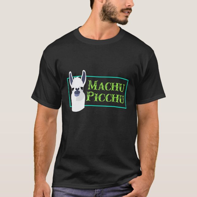 Camiseta Machu Picchu Peru  Llama  Lembrança (Frente)