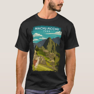 Camiseta Machu Picchu Peru Vintage Retro minimo Trav