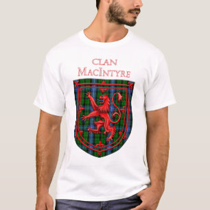 Camiseta MacIntyre Tartan Scottish Xadrez Lion Rampant