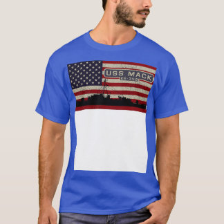 Camiseta Mack DE358 Destroyer Escort Ship Diagram USA Ameri