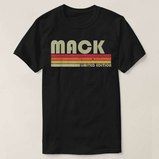 Camiseta MACK Nome do presente personalizado Funny Retro Vi (Frente do Design)