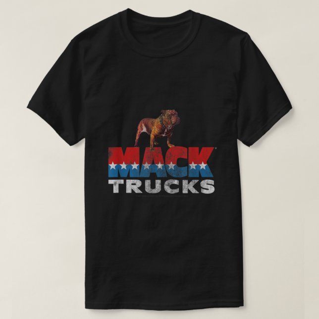 Camiseta Mack Trucks Logotipo de Mack Retroativo Distinto (Frente do Design)