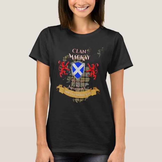 Camiseta MacKay Weathered Scottish Family Clan Middle Ages  (Frente)