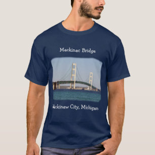 Camiseta Mackinac Bridge Mackinaw City - cores escuras