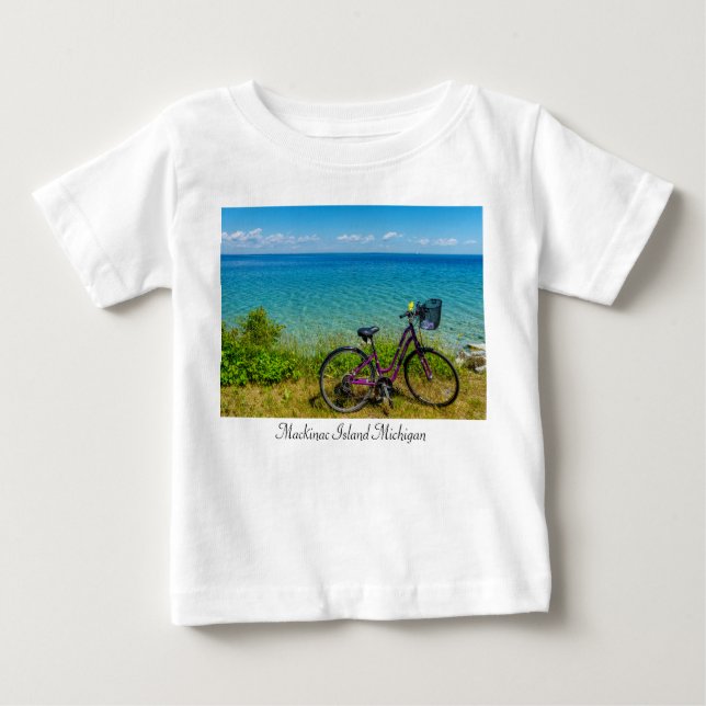 Camiseta Mackinac Island Bike Baby Toddler (Frente)