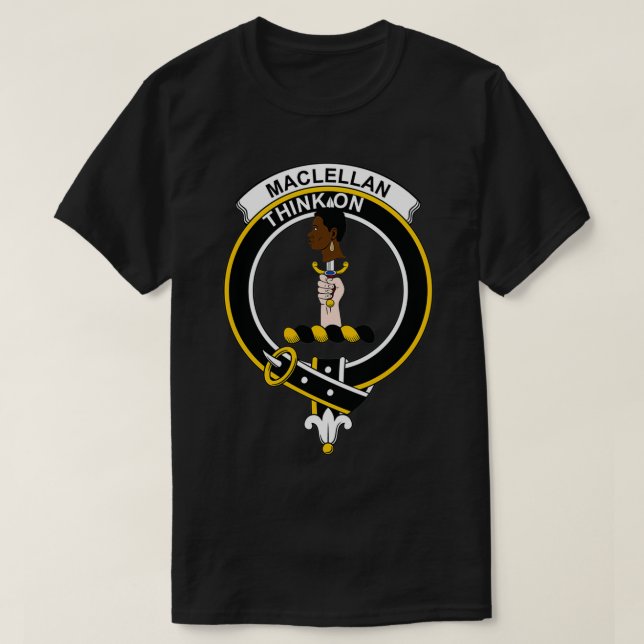 Camiseta MacLellan Crest Tartan Clan Scottish Clan 1 (Frente do Design)