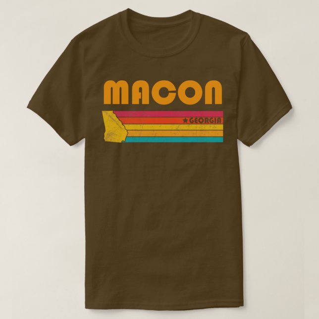 Camiseta Macon Georgia Vintage desapontou Souvenir (Frente do Design)