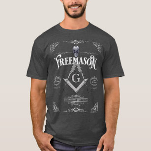 Camiseta maçônica Freemason com bússolas quadradas e