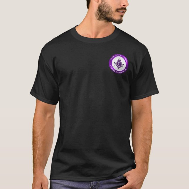 Camiseta Maçônica - Roxo Masculino (Frente)