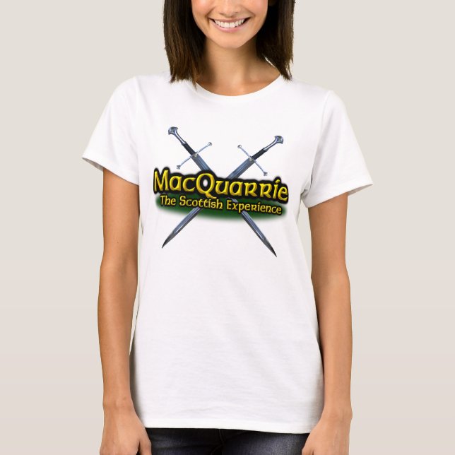 Camiseta MacQuarrie O Clã de Experiência Escocês (Frente)