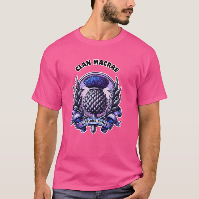 Camiseta MacRae Clan Scottish Thistle Gaelic Games (Frente)