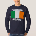 Camiseta Macroom, Irlanda com bandeira irlandesa<br><div class="desc">Macroom,  Irlanda com bandeira irlandesa</div>