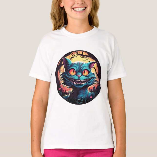 Camiseta Mad Cheshire Cat Alice no País das Maravilhas (Frente)