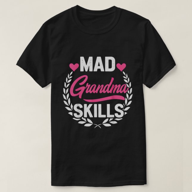 Camiseta Mad Grandma Skills (Frente do Design)