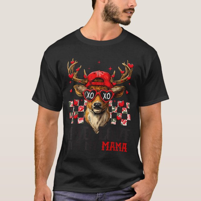 Camiseta Mad Retro Love For My Mama Deer Hunting Happy Vale (Frente)