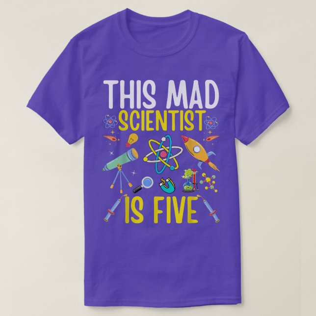Camiseta Mad Scientist Tshirt Kids Science Chemistry Birds (Frente do Design)