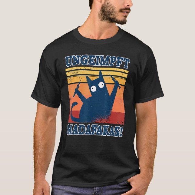 Camiseta Madafakas sem vocação mastigam gato (Frente)