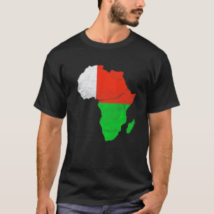 Camiseta Madagascar Flag Africa Continent Silhouette Gift M