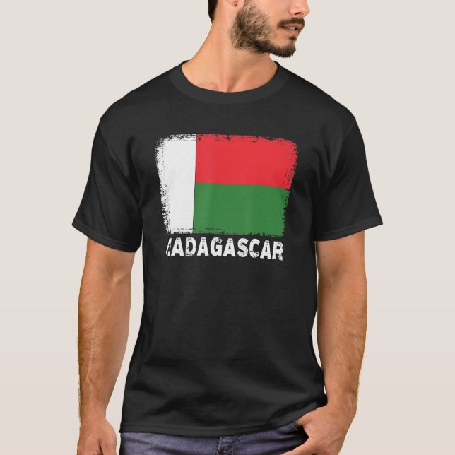 Camiseta Madagascar: Suporte a Pessoas malgaxes (Frente)
