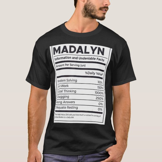 Camiseta Madalyn Nutrition Information Problem Solving Har (Frente)