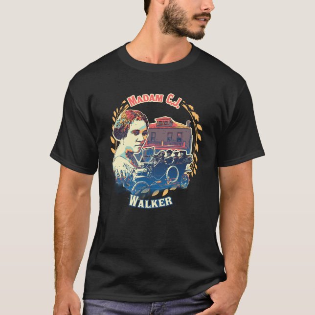 Camiseta Madam CJ Walker homenageia o futuro da história ne (Frente)