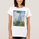 Camiseta Madame Monet e seu filho, Claude Monet<br><div class="desc">Oscar-Claude Monet (Reino Unido: /ˈmɒ neɪ/, EUA: /moʊˈneɪ, mzaˈ-/, Francês: [klod mɔ]; 14 de novembro de 1840 - 5 de dezembro de 1926) foi pintor francês e fundador da sua pintura, que é vista como um precursor-chave do modernismo, especialmente nas suas tentativas de pintar a natureza como ele percebeu[1]. Durante...</div>