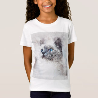 Camiseta Mädchen TShirt Kleine Katze