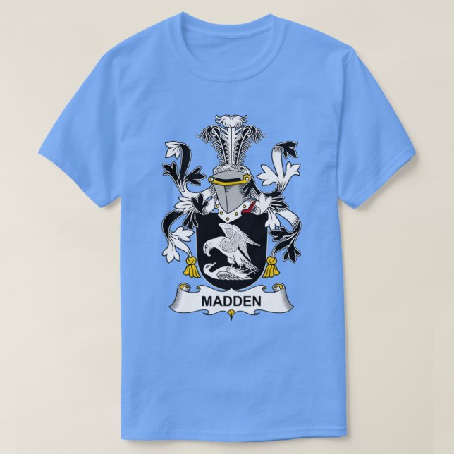 Camiseta Madden Coat of Arms Family Crest  (Frente do Design)