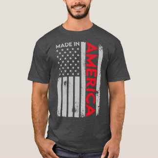 Camiseta Made In America American Flag Patriotic