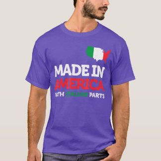 Camiseta Made in America with Italian Parts Italy Pride Gif