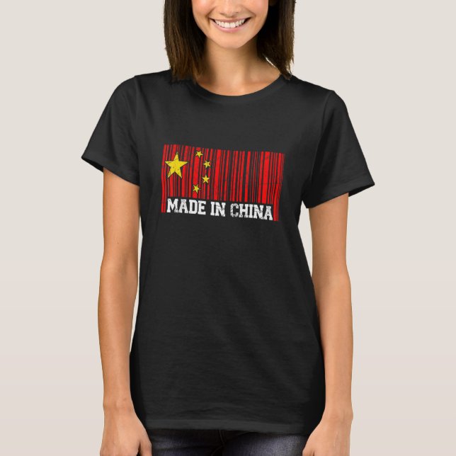 Camiseta Made In China Chinese Flag (Frente)