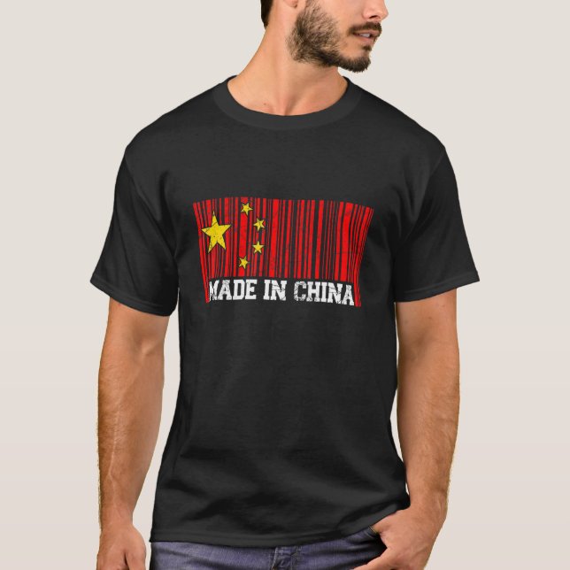 Camiseta Made In China Chinese Flag (Frente)