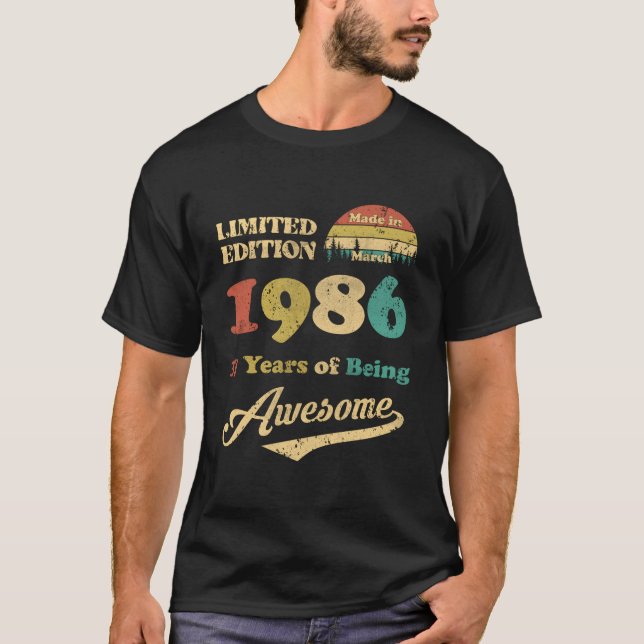 Camiseta Made In March 1986 37Th (Frente)