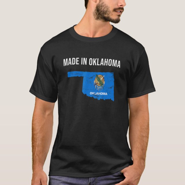 Camiseta Made In Oklahoma State Flag (Frente)