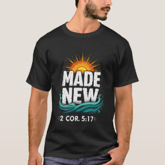 Camiseta Made New Baptism Shirt Christian Shirts for Youth 