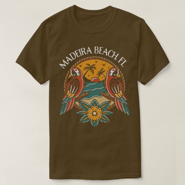 Camiseta Madeira Beach Florida West Coast Beaches (Frente do Design)