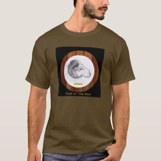 Camiseta Madeira Chinesa Ram Ano Zodiac Homens Tee 2